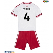 Otroški Nogometni dresi Liverpool Virgil van Dijk #4 Gostujoči 2026-27 Kratek Rokav (+ Kratke hlače)